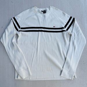 Vintage Ralph Lauren American Flag Ribbed Cotton Knit Sweater Mens Size Large
